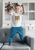 body ou t- shirt enfant personnalisé ours et prénom , t-shirt maternelle ours , tenue personnalisée crèche, body personnalisé