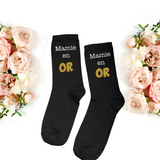 Chaussettes personnalisées mamie, cadeau mamie, chaussettes maman, cadeau personnalisé