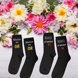 Chaussettes personnalisées mamie, cadeau mamie, chaussettes maman, cadeau personnalisé