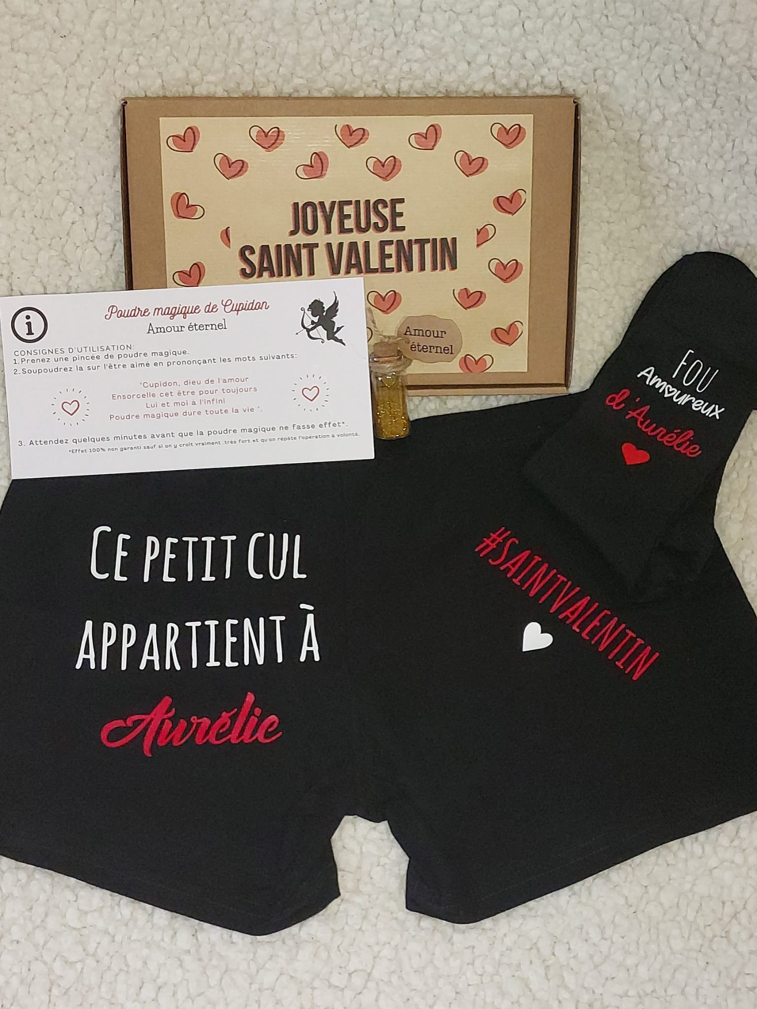 Box saint Valentin personnalisée, boxer saint Valentin, coffret cadeau –  Cote-bonheur