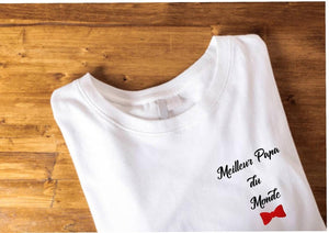 Tee shirt meilleur papa du monde, cadeau papa, fête des pères