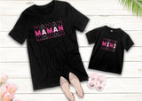 T-shirt maman mini, maman & mini , maman et bébé , tee shirt assorti famille, tee shirt personnalisé