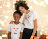 Tee shirt famille noël, tee shirt noël personnalisé , tee shirt assorti noël