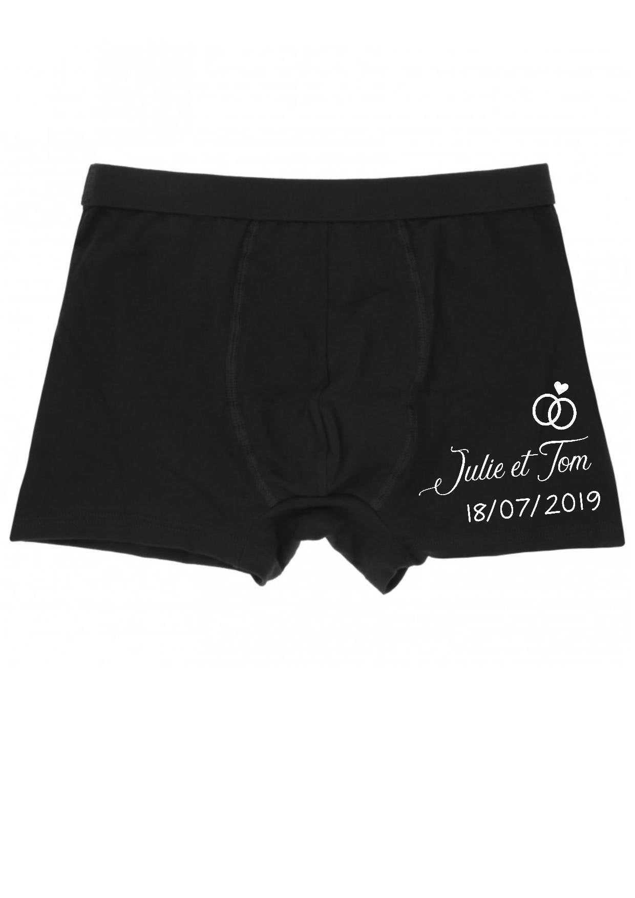 Calecon homme just married personnalise boxer marie cadeau mariage Cote bonheur