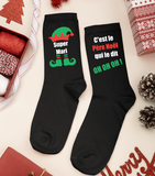 Chaussettes Noël personnalisées, chaussettes noel elf, cadeau noël personnalisé