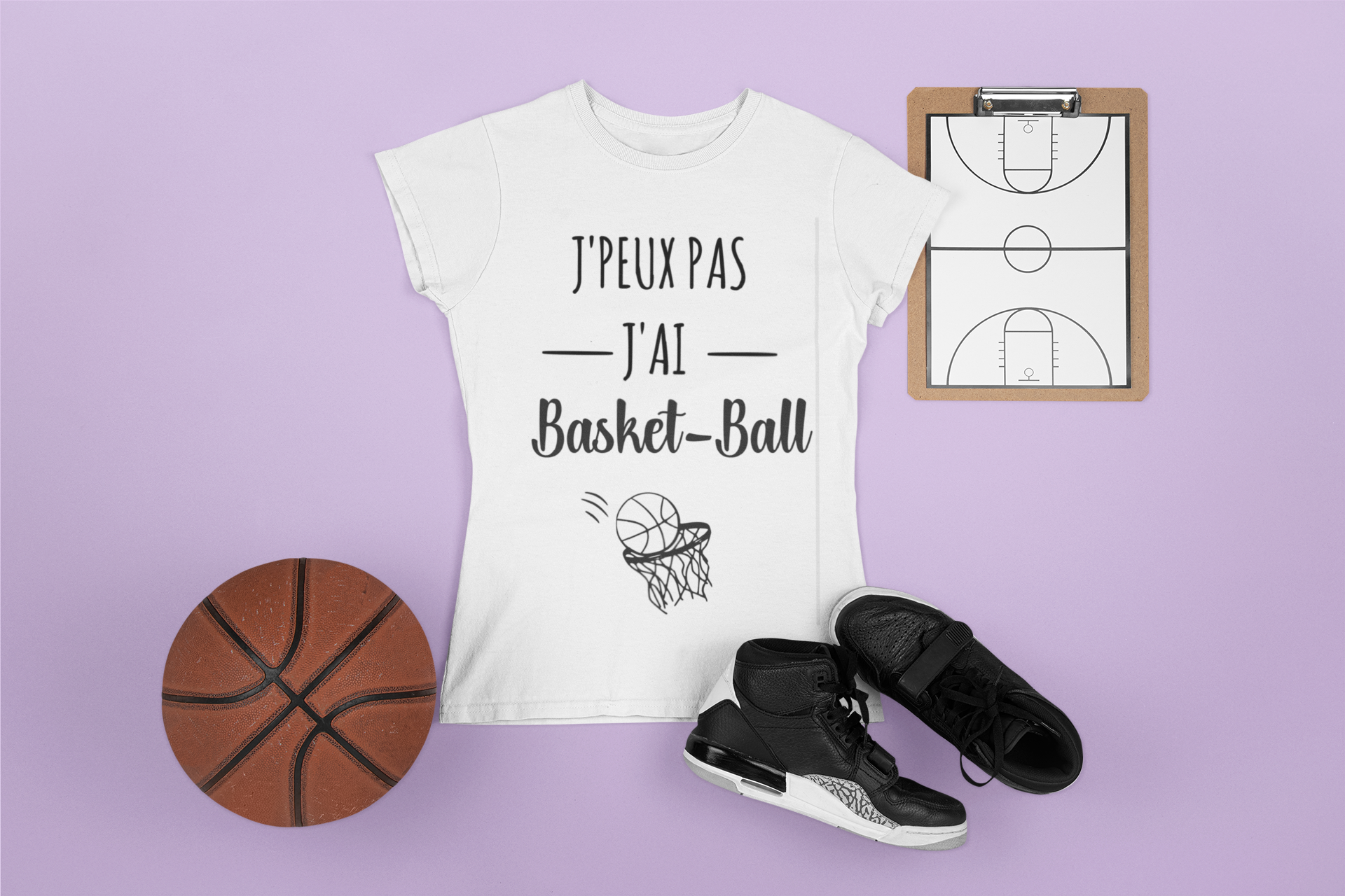 Tee shirt humour j'peux pas j'ai basket ball, tee shirt basket ball, t –  Cote-bonheur