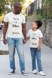 Tee shirt j'peux pas j'ai bêtises avec papa, tee shirt duo père et fils, père et fille, tee shirt famille, cadeau papa