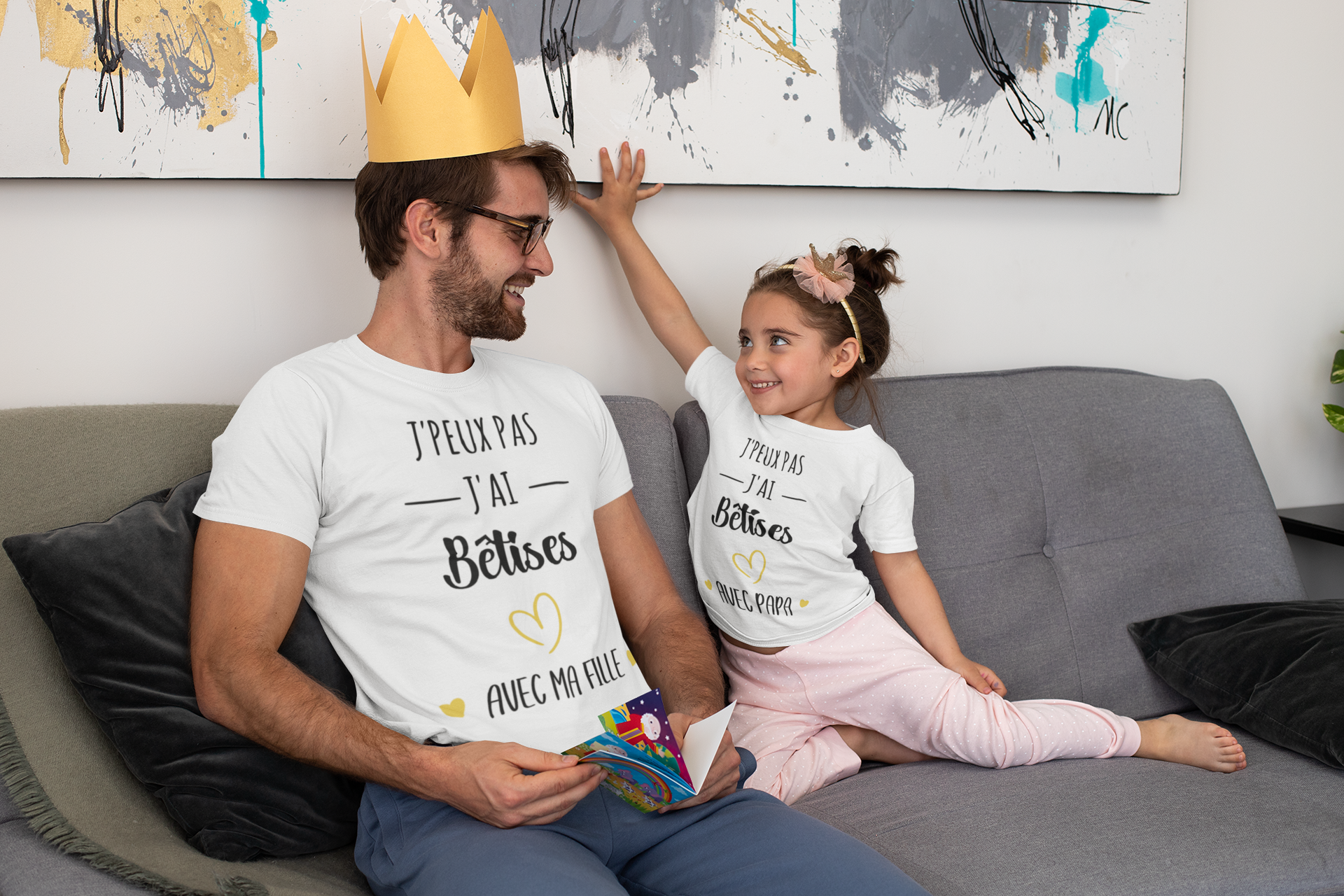 Tee shirt j peux pas j ai b tises avec papa tee shirt duo p re et