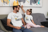 Tee shirt papa d'une princesse , tee shirt matchy papa et sa fille,  papa et mini , papa et enfant, tenue assortie