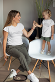 Tee shirt maman mini personnalisé , maman et kid , maman et bébé , tee shirt assorti personnalisé, tee shirt famille