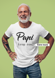 tee shirt papi trop cool, tee shirt personnalisé, cadeau papi, fête des papis, fête des grand pères