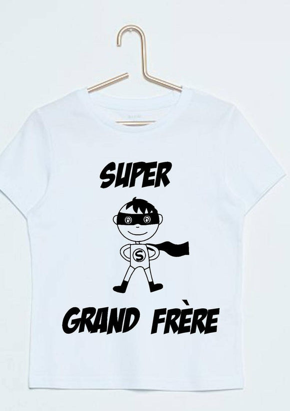 Tee shirt super grand frère, annonce grossesse, futur grand frère, superhèro