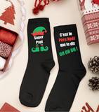 Chaussettes Noël personnalisées, chaussettes noel elf, cadeau noël personnalisé