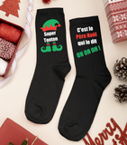 Chaussettes Noël personnalisées, chaussettes noel elf, cadeau noël personnalisé