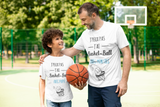 Tee shirt j'peux pas j'ai basket ball avec, tee shirt duo père et fils, père et fille, tee shirt famille, cadeau papa