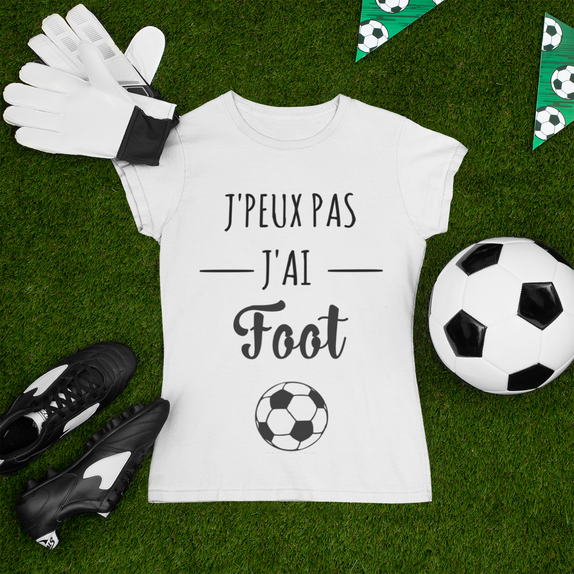 Tee shirt humour j'peux pas j'ai foot, tee shirt football, idée cadeau –  Cote-bonheur